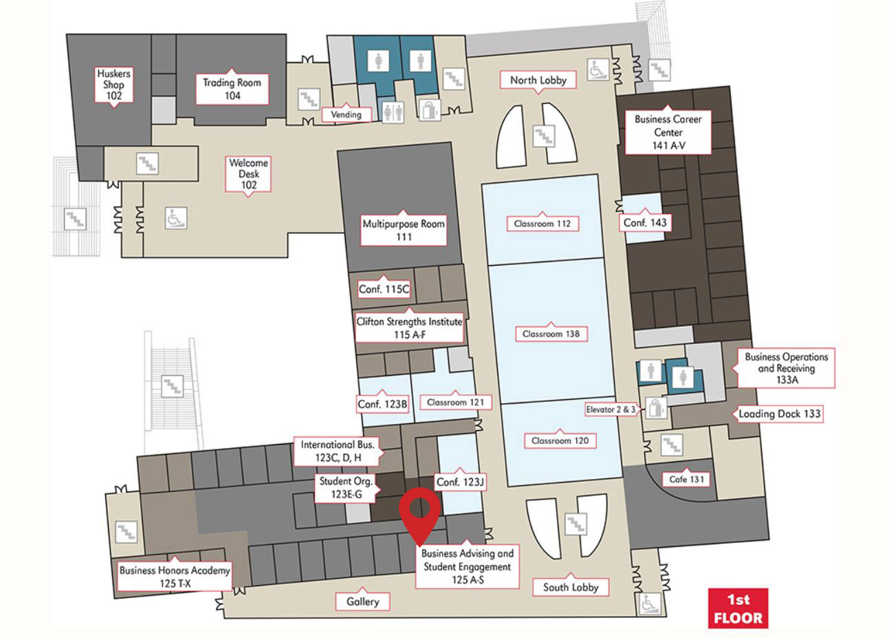 Hawks Hall Map
